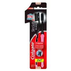 CEPILLO DENTAL SLIM SOFT BLACK PROMO X 2 UNIDADES